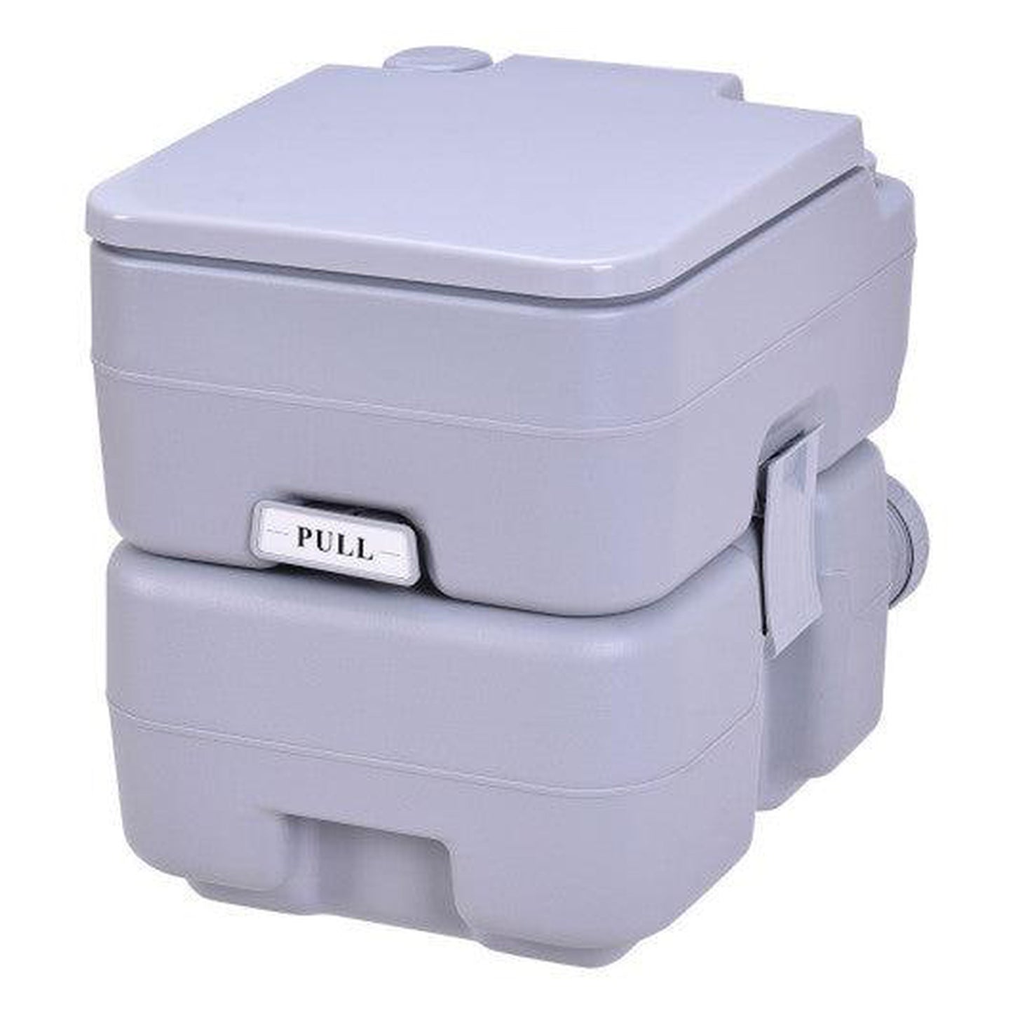 Costway 5.3 Gallon Gray Portable Toilet with Waste Tank and Built-in Rotating Spout