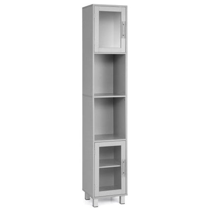 Costway 71" Gray Tall Tower Bathroom Storage Cabinet and Organizer Display Shelves for Bedroom