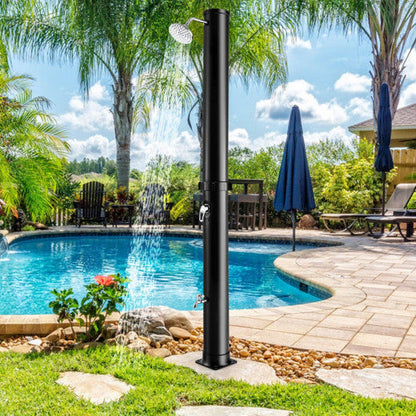 Costway 7.2' NP10570 Solar-Heated Outdoor Shower with Free-Rotating Shower Head