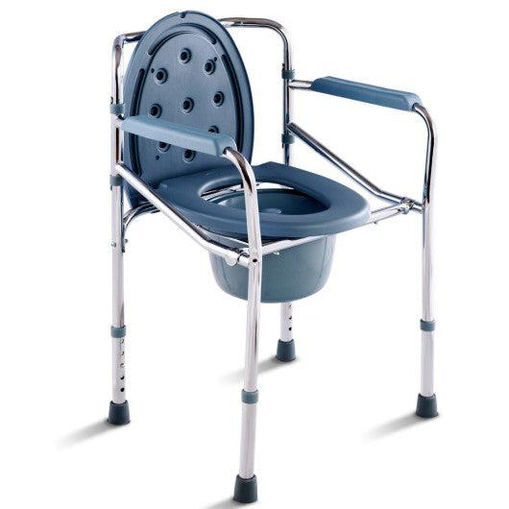 Costway Adjustable Folding Toilet Chair with Bucket Splash Guard