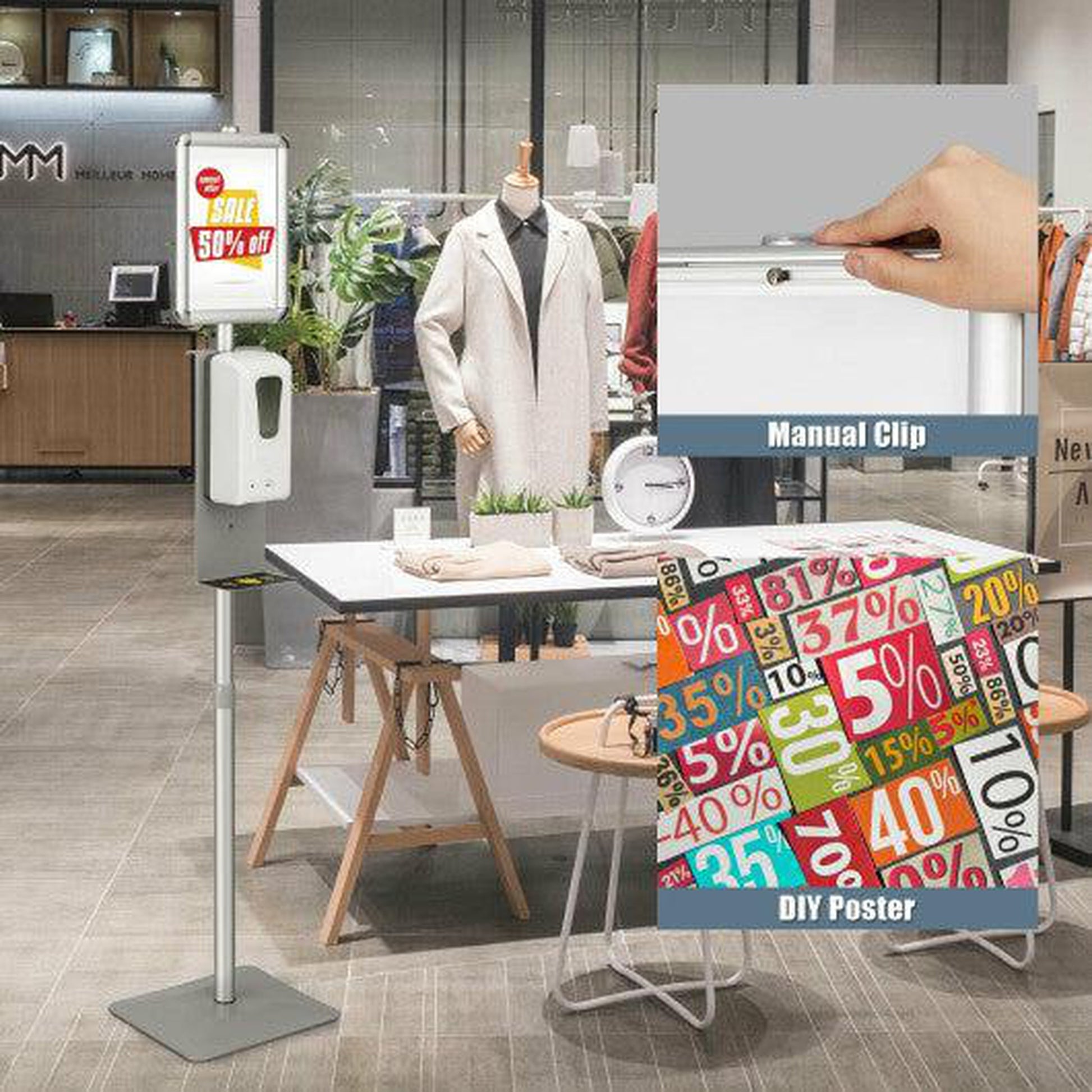 Costway Automatic Touchless Soap Dispenser with Sign Board