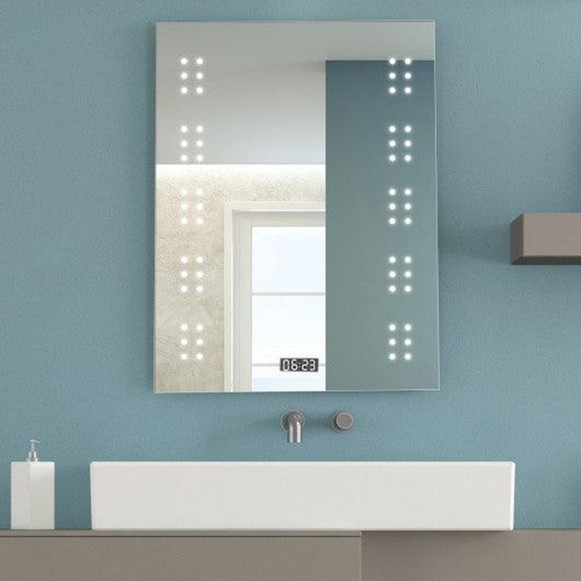 Costway Bathroom Illuminated Mirror with LED Lights + Demister