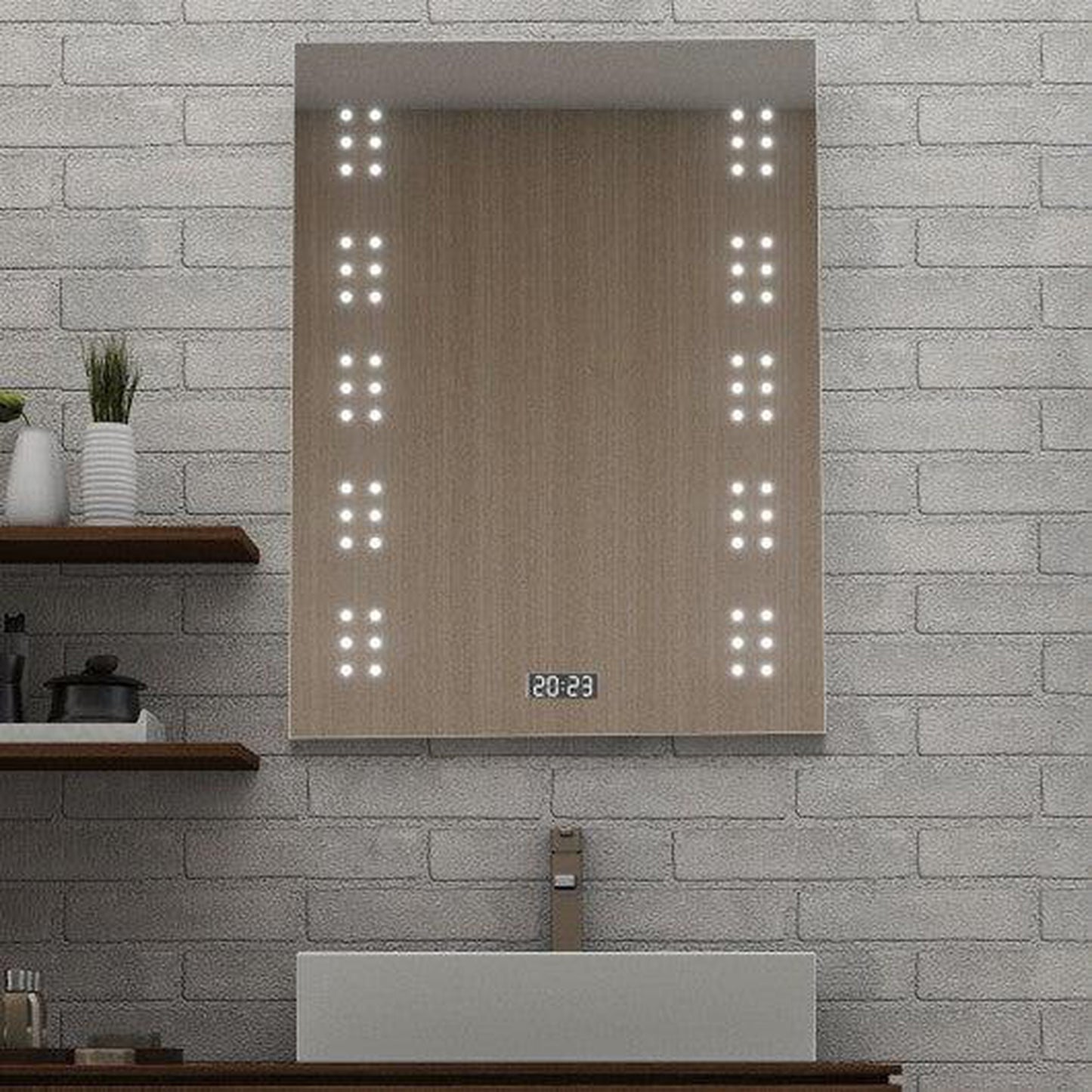 Costway Bathroom Illuminated Mirror with LED Lights + Demister