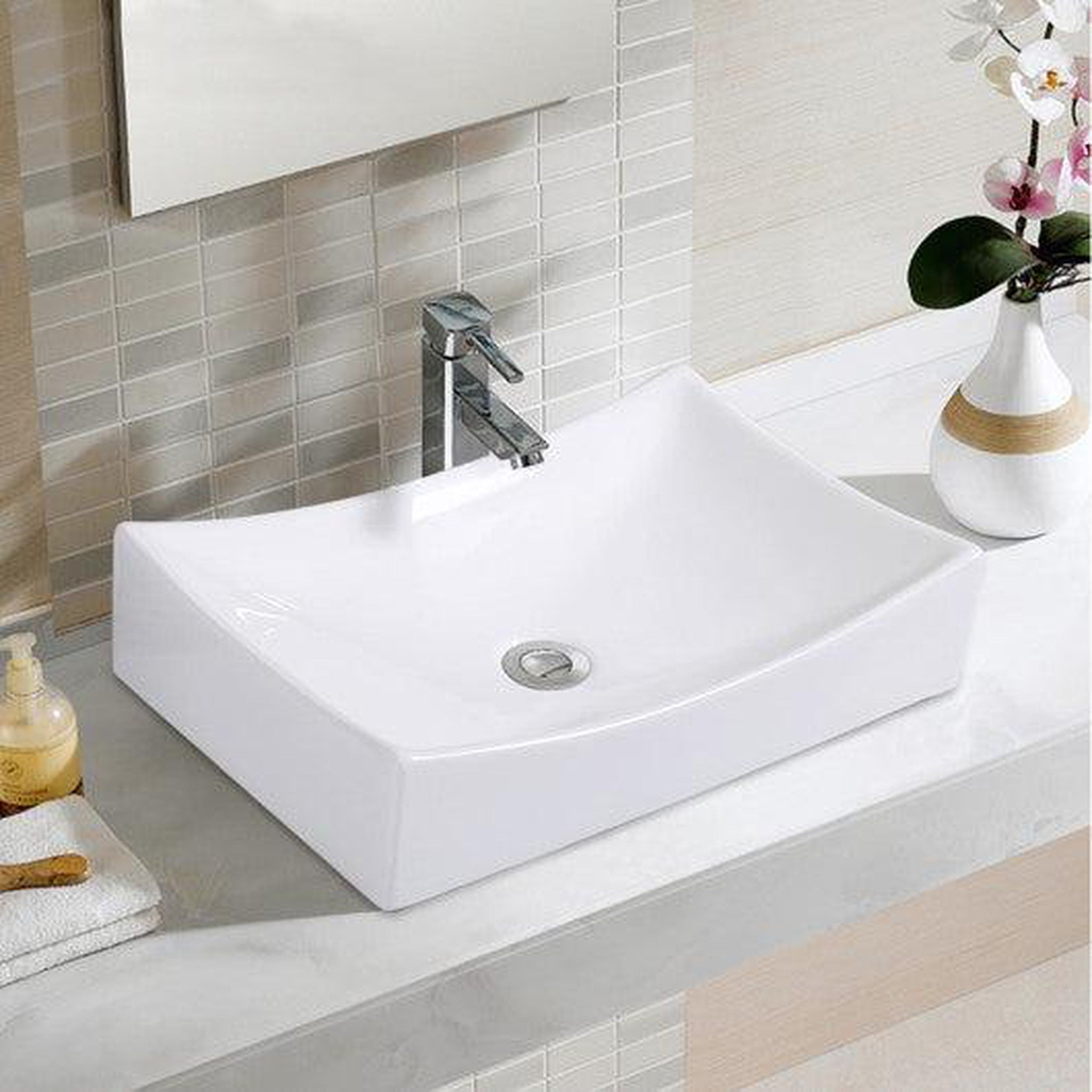 Costway Bathroom Rhombus Ceramic Vessel Sink US Bath Store