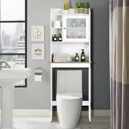 Costway Bathroom Space Saver White Over-the-Toilet Cabinet