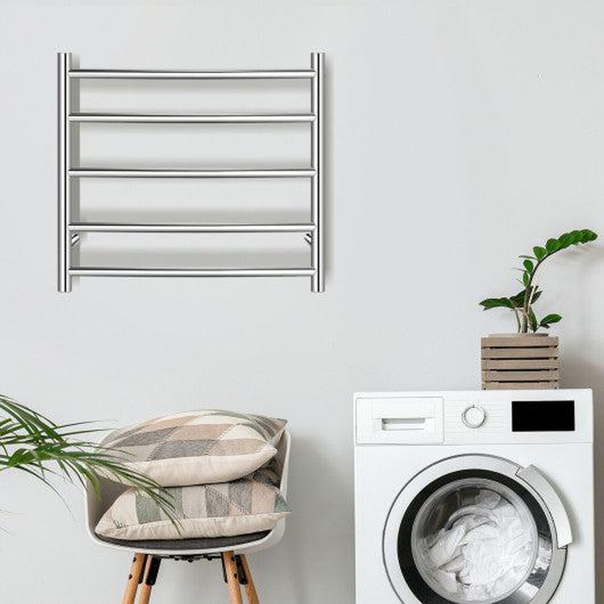 Costway Electric Heated Towel Warmer Wall Mount Drying Rack 304 Stainless Steel