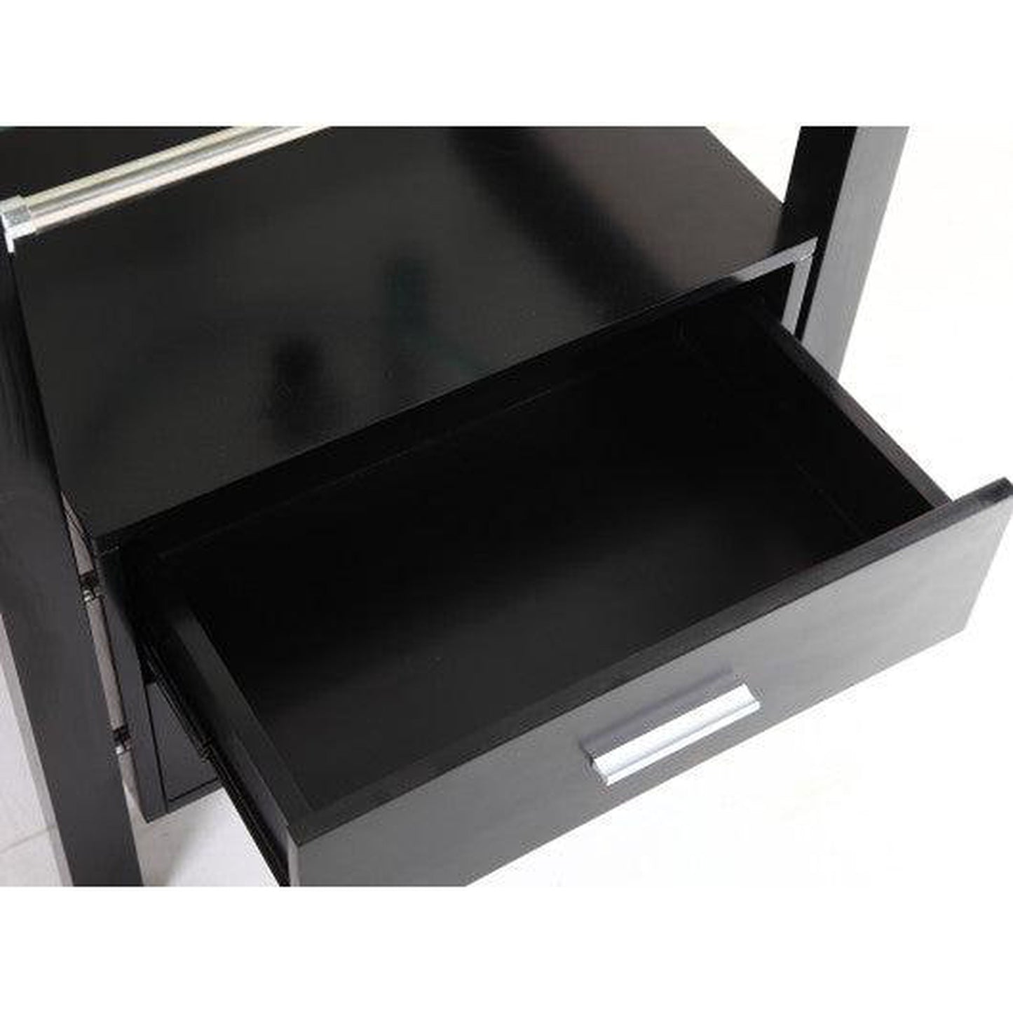 Costway Modern 28" Bathroom Tempered Clear Glass Vessel Sink & Vanity Cabinet with Faucet