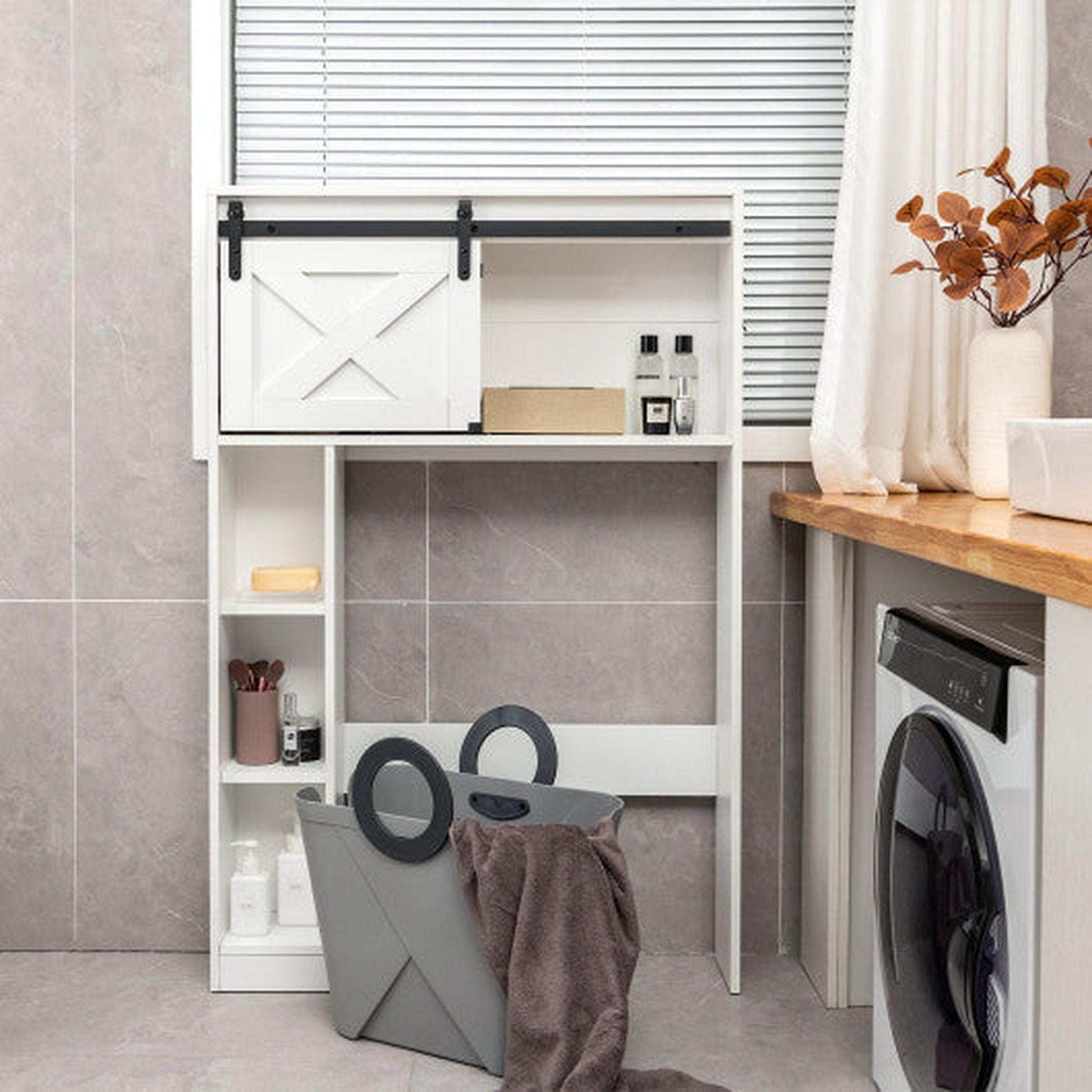 4-Tier Freestanding Over the Toilet Storage Rack - Costway