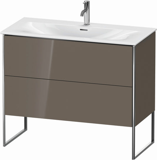 Duravit XSquare 40" Flannel Gray Two Drawer Floorstanding Vanity Unit (XS452508989)