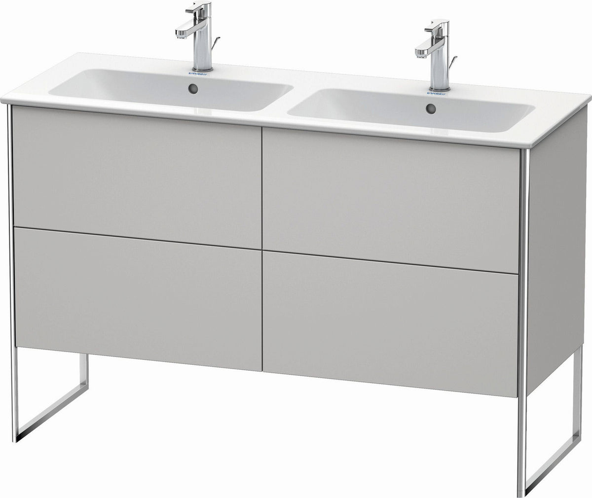Duravit XSquare 50" Nordic White Two Drawer Floorstanding Vanity Unit (XS444903939)