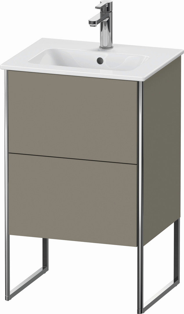 Duravit XSquare 20" Stone Gray Two Drawer Floorstanding Vanity Unit (XS445709292)