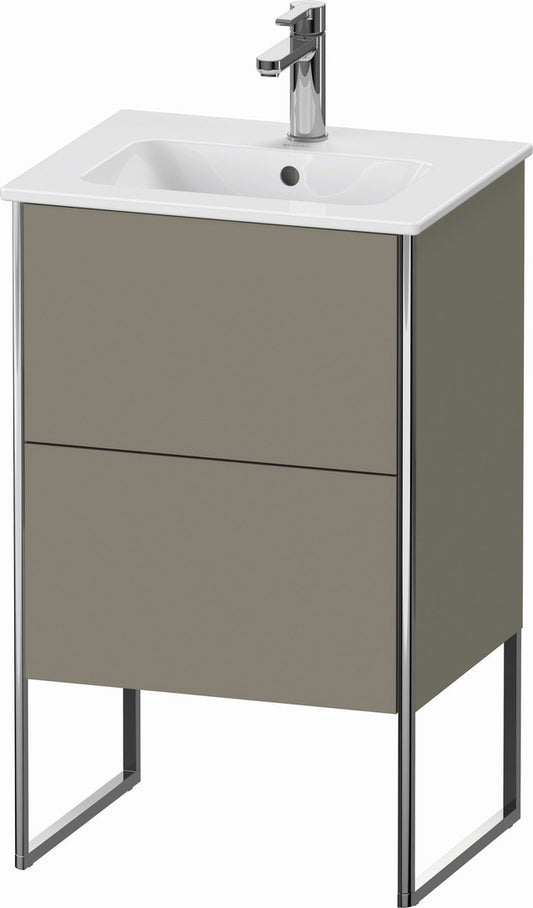 Duravit XSquare 20" Stone Gray Two Drawer Floorstanding Vanity Unit (XS445709292)