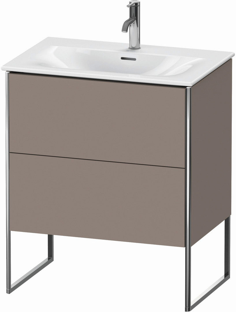 Duravit XSquare 28" Basalt Two Drawer Floorstanding Vanity Unit (XS452304343)