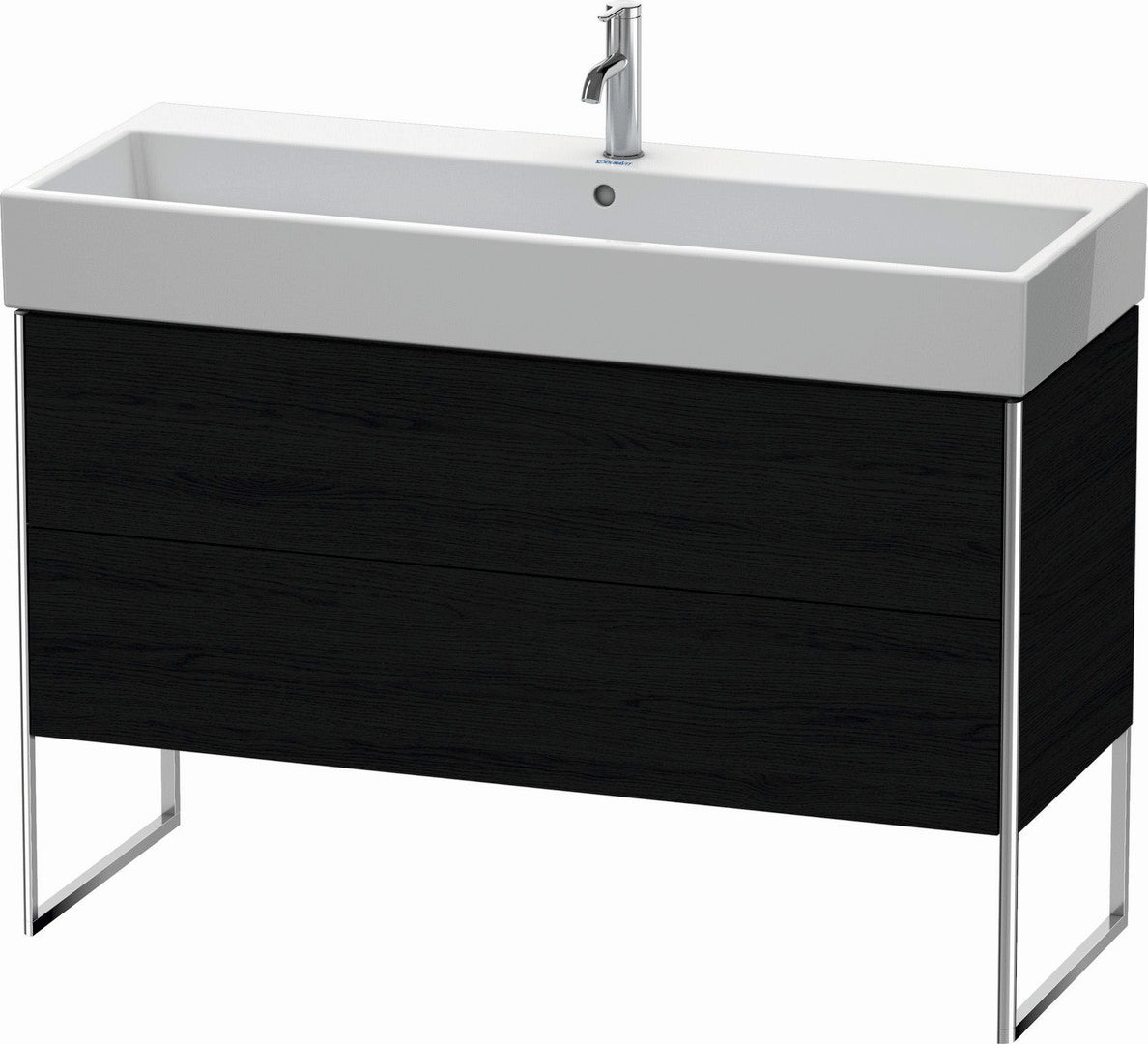 Duravit XSquare 47" Oak Black Two Drawer Floorstanding Vanity Unit (XS447701616)