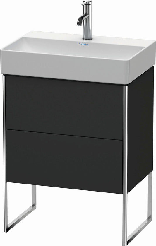 Duravit XSquare 23" Graphite Two Drawer Floorstanding Vanity Unit (XS445308080)