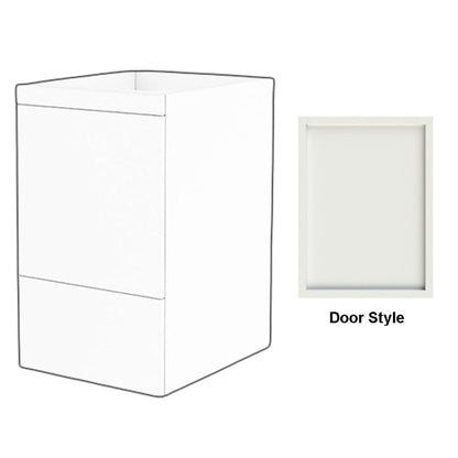 DM Bath 18" Light Greige Finish Storage Cabinet Attachment with Slim Shaker Door Style