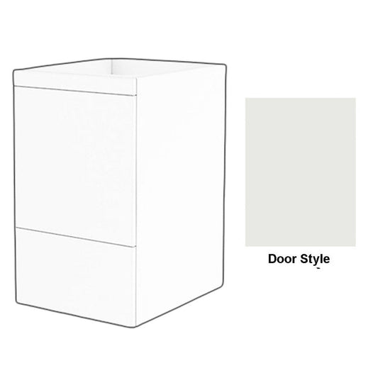 DM Bath 18" Light Grey Finish Storage Cabinet Attachment with Slab Door Style