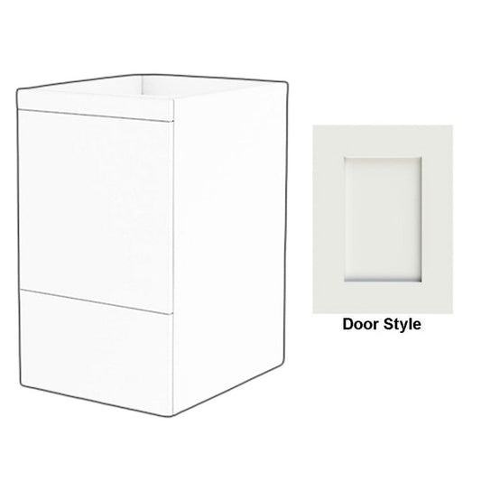 DM Bath 18" Winter Maple Stain Storage Cabinet Attachment with 2" Shaker Door Style
