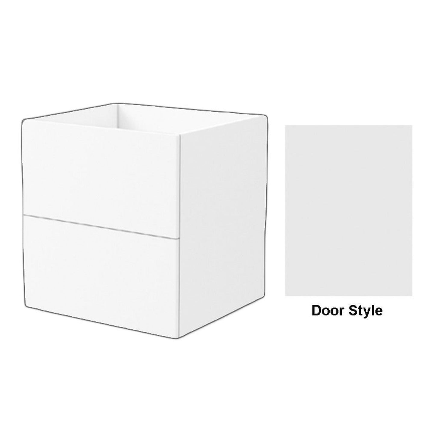 DM Bath 24" Iron Grey Finish Floating Bathroom Vanity with Slab Door Style