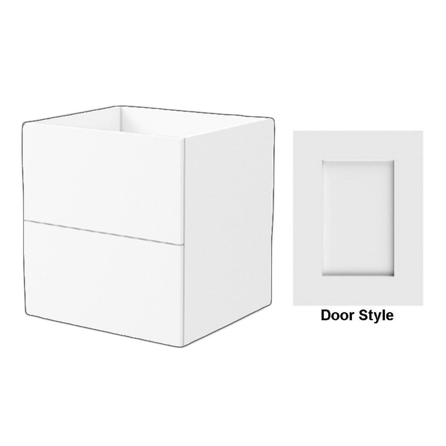 DM Bath 24" Sage Green Finish Floating Bathroom Vanity with 2" Shaker Door Style