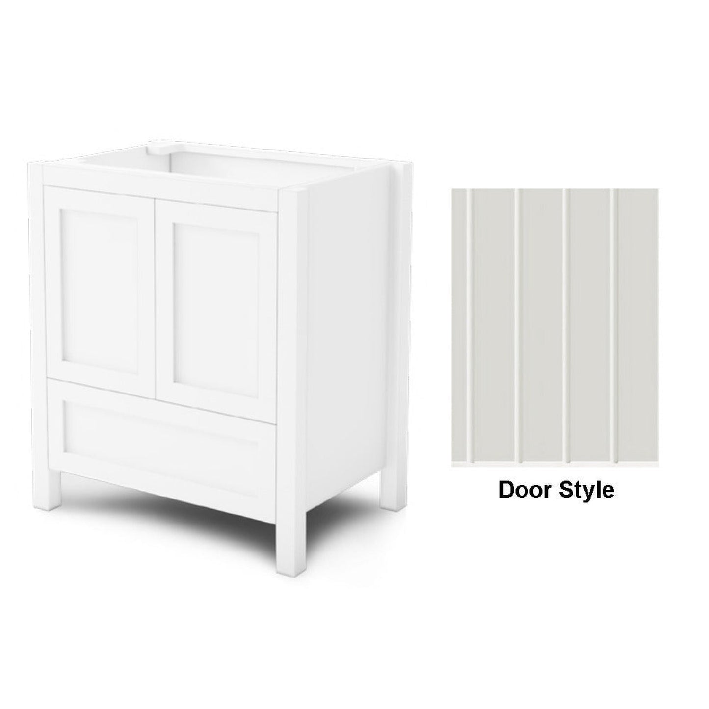 DM Bath 24" Winter Maple Stain Freestanding Bathroom Vanity with Groove Wide Door Style