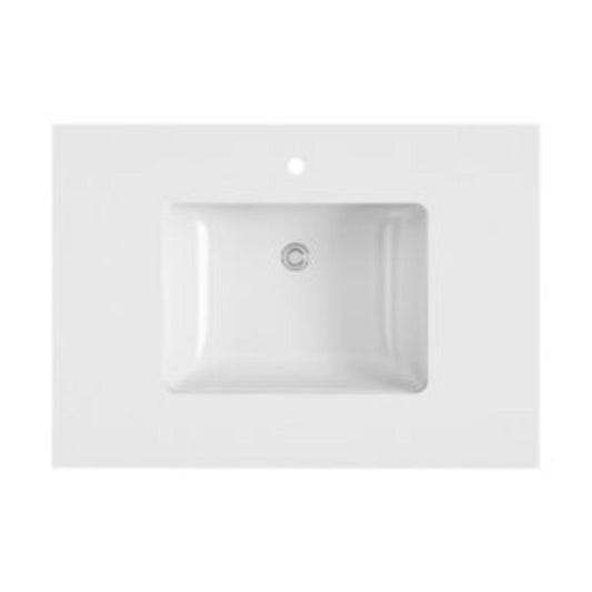 DM Bath 25" Miami Vena Quartz Countertop with OXFORD Undermount Sink