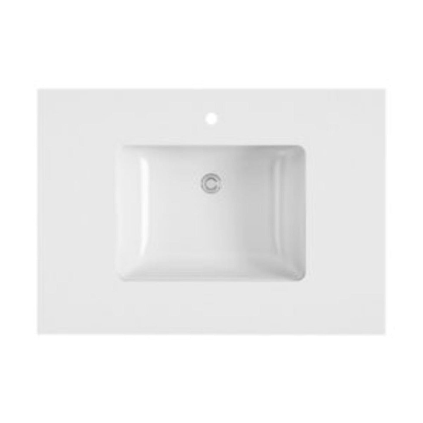 DM Bath 31" Pure White Quartz Countertop with OXFORD Undermount Sink