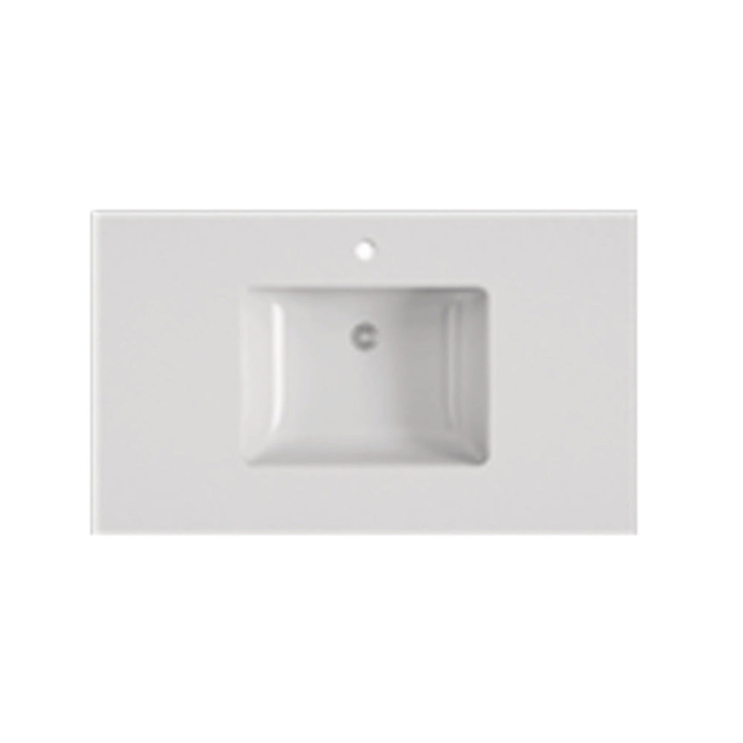 DM Bath 37" Pure White Quartz Countertop with OXFORD Undermount Sink
