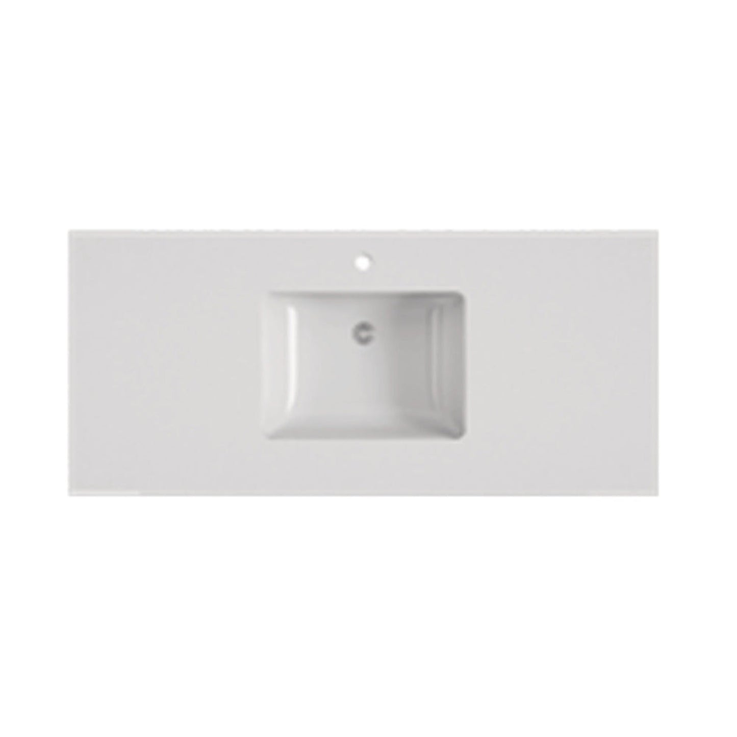 DM Bath 49" Pure White Quartz Countertop with OXFORD Undermount Sink