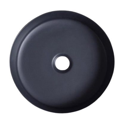 DM Bath ARI 14" Black Flat Circular Vessel Sink