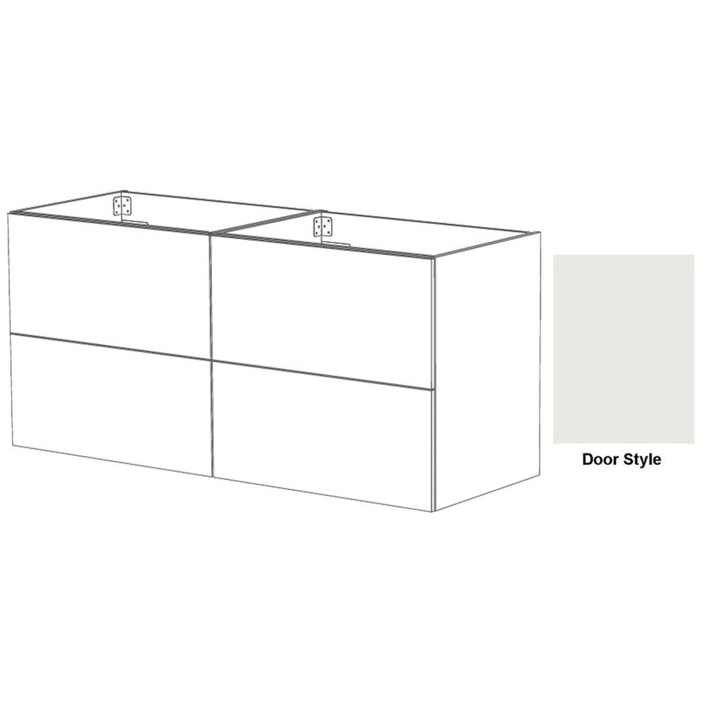 DM Bath MAX Combo 60" Toffee Maple Stain Floating Bathroom Vanity Modular Set with Slab Door Style
