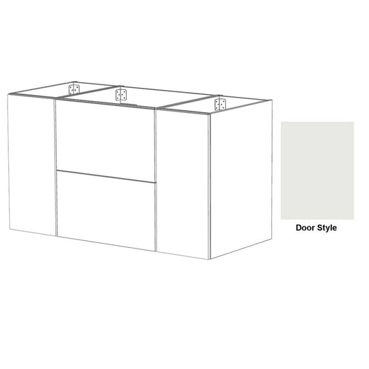DM Bath NOVA Combo 54" Whitewash Maple Stain Floating Bathroom Vanity Modular Set with Slab Door Style