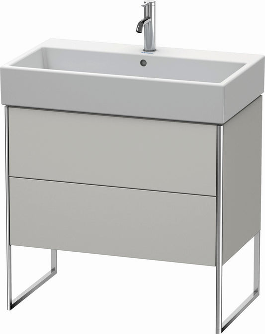 Duravit XSquare 31" Concrete Gray Two Drawer Floorstanding Vanity Unit (XS447500707)