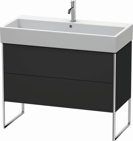 Duravit XSquare 39" Graphite Two Drawer Floorstanding Vanity Unit (XS447608080)