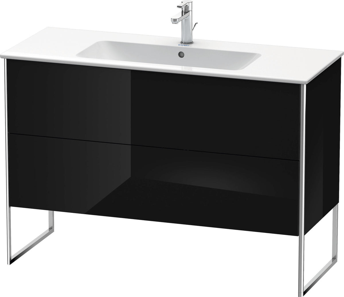 Duravit XSquare 48" Black Two Drawer Floorstanding Vanity Unit (XS444804040)