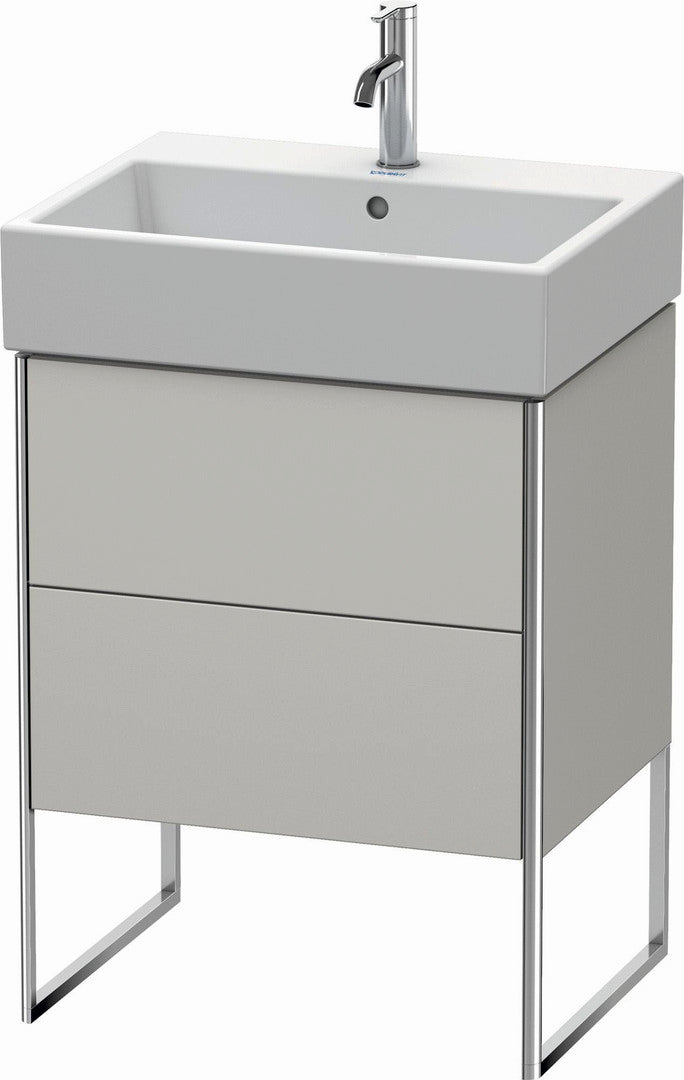 Duravit XSquare 23" Concrete Gray Two Drawer Floorstanding Vanity Unit (XS447300707)