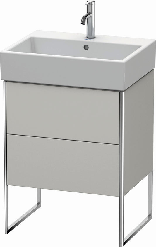 Duravit XSquare 23" Concrete Gray Two Drawer Floorstanding Vanity Unit (XS447300707)