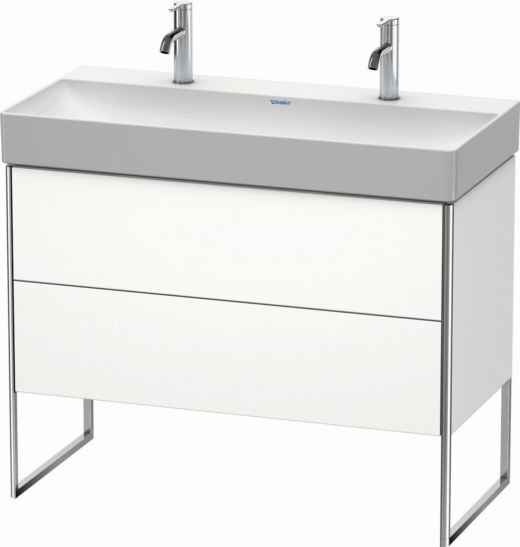 Duravit XSquare 39" White Matt Two Drawer Floorstanding Vanity Unit (XS444401818)