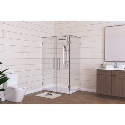 DeerValley 48" x 30" Rectangular White Non-slip Textured Design Shower Base