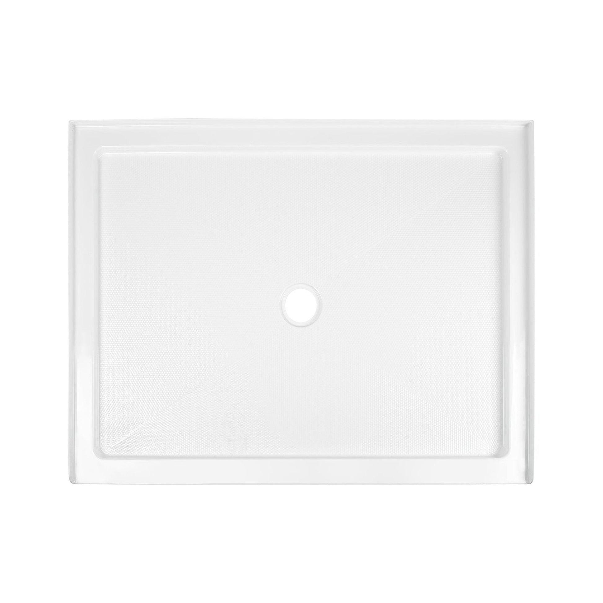 DeerValley 48" x 30" Rectangular White Non-slip Textured Design Shower Base