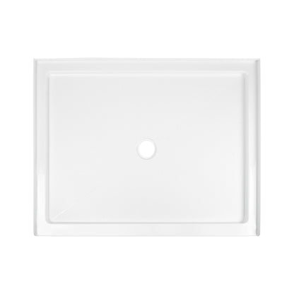 DeerValley 48" x 30" Rectangular White Non-slip Textured Design Shower Base