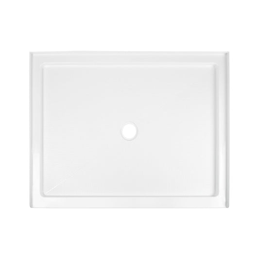 DeerValley 48" x 30" Rectangular White Non-slip Textured Design Shower Base