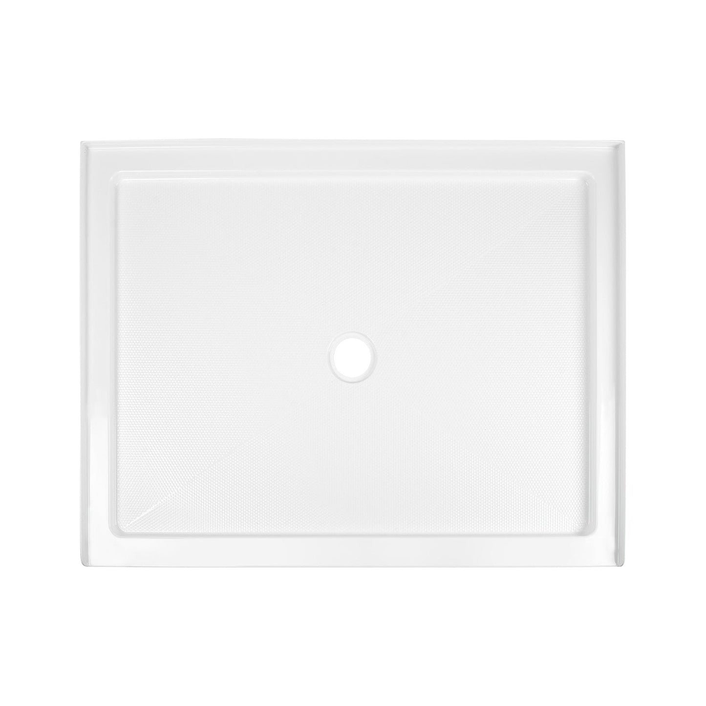 DeerValley 48" x 34" Rectangular White Non-slip Textured Design Shower Base