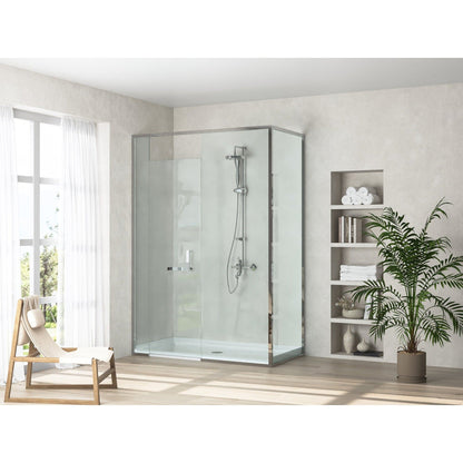 DeerValley 60" x 30" Rectangular White Non-slip Design Shower Base