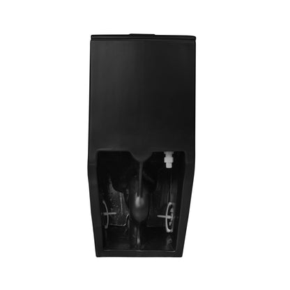 DeerValley Ace 28" Dual-Flush Elongated Black One-Piece Toilet With Soft Closing Seat