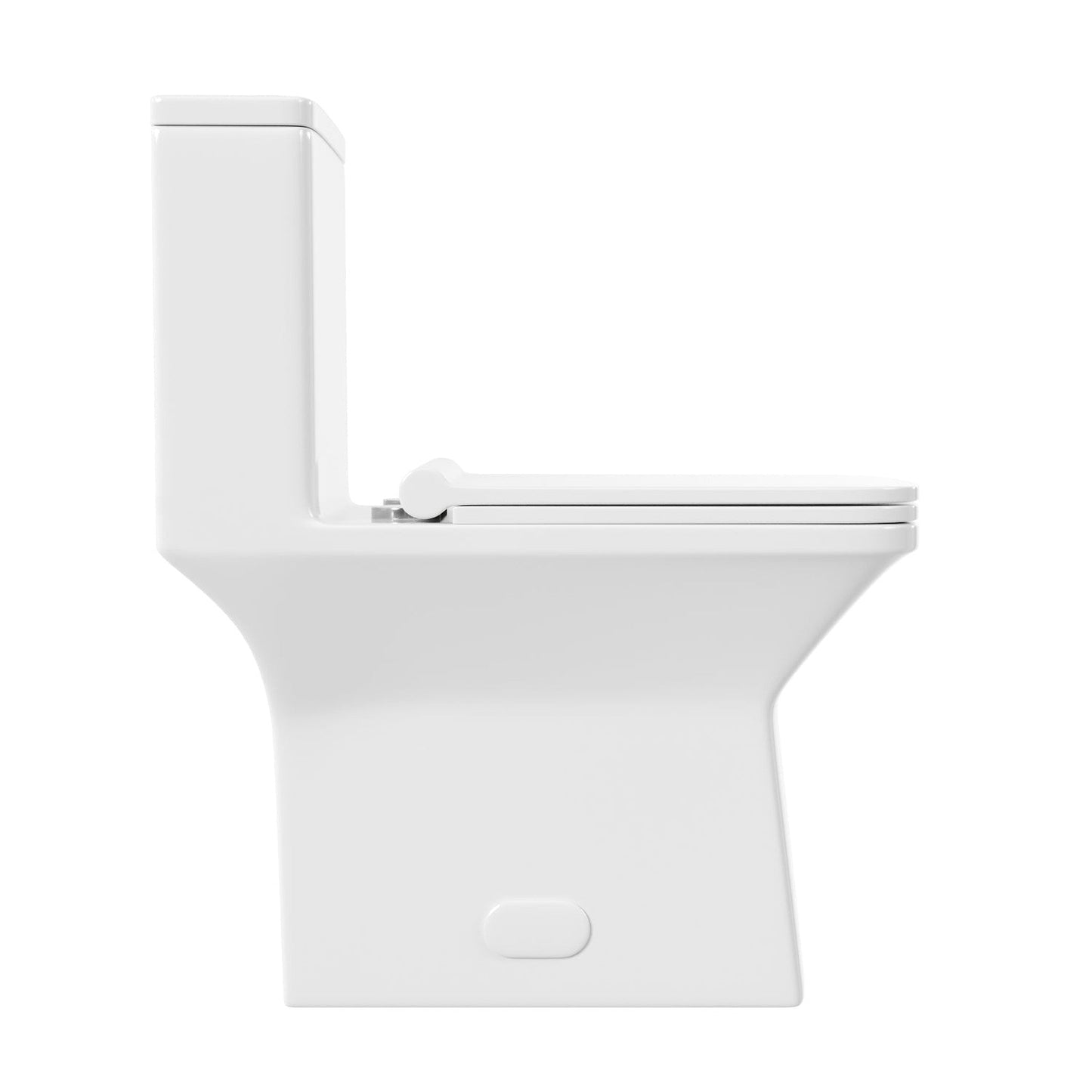 DeerValley Ace 30" Dual-Flush Rectangular White One-Piece Toilet With Soft Closing Seat