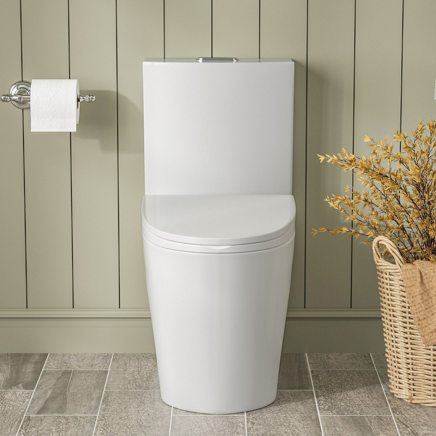 DeerValley Ace 31" Dual-Flush Elongated White One-Piece Toilet With Soft Closing Seat