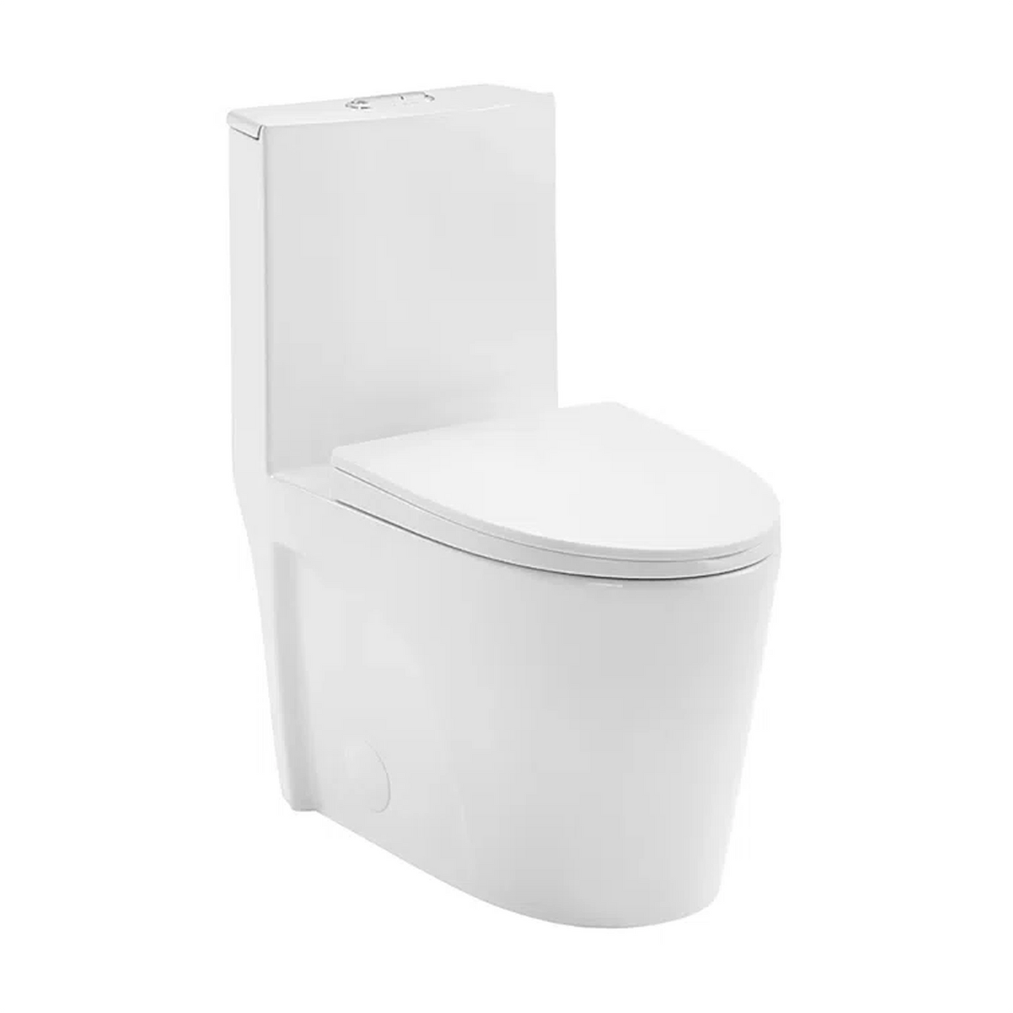 DeerValley Ace 31" Dual-Flush Elongated White One-Piece Toilet With Soft Closing Seat