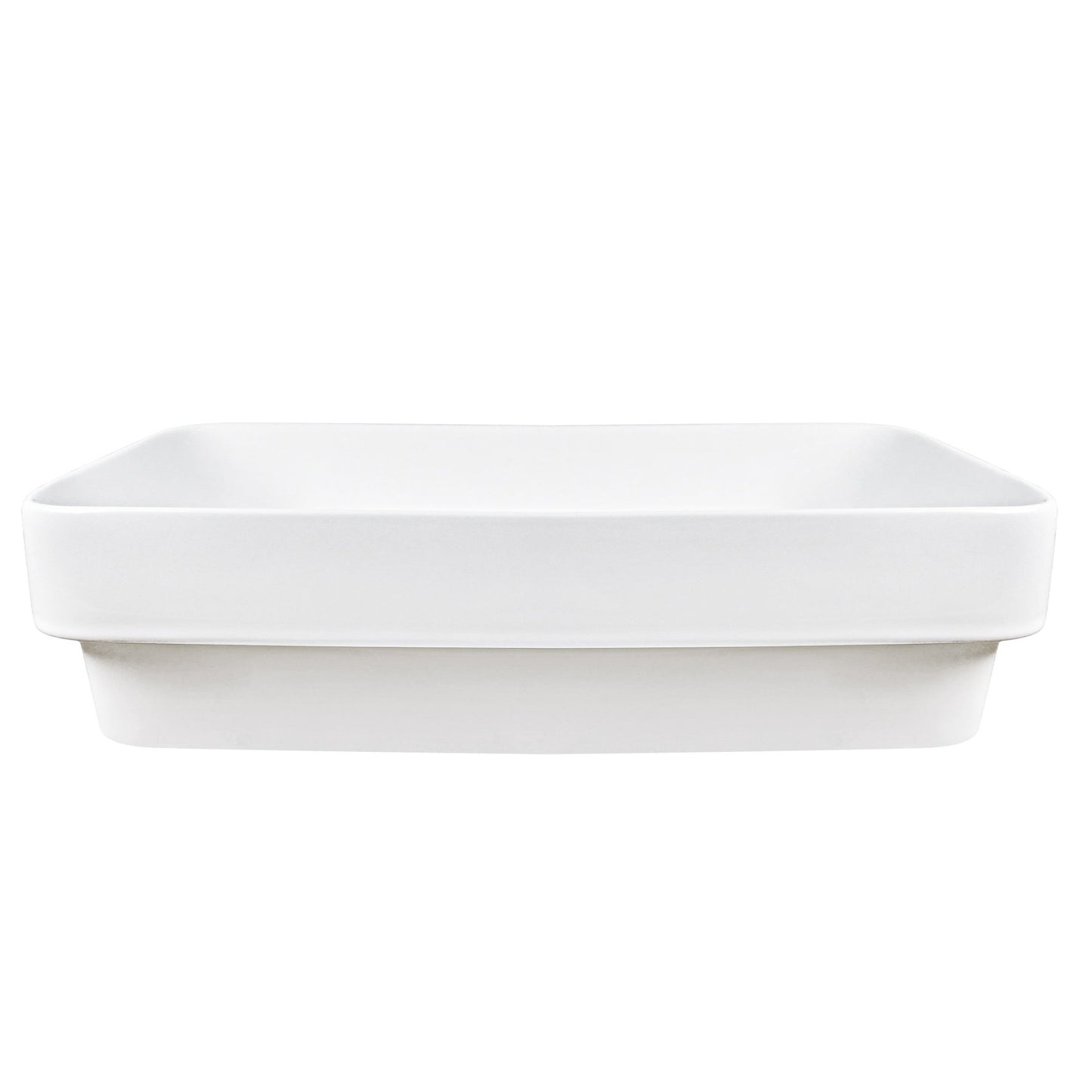 DeerValley Ally 12" Rectangular White Scratch-Resistant Ceramic Drop-in Bathroom Sink