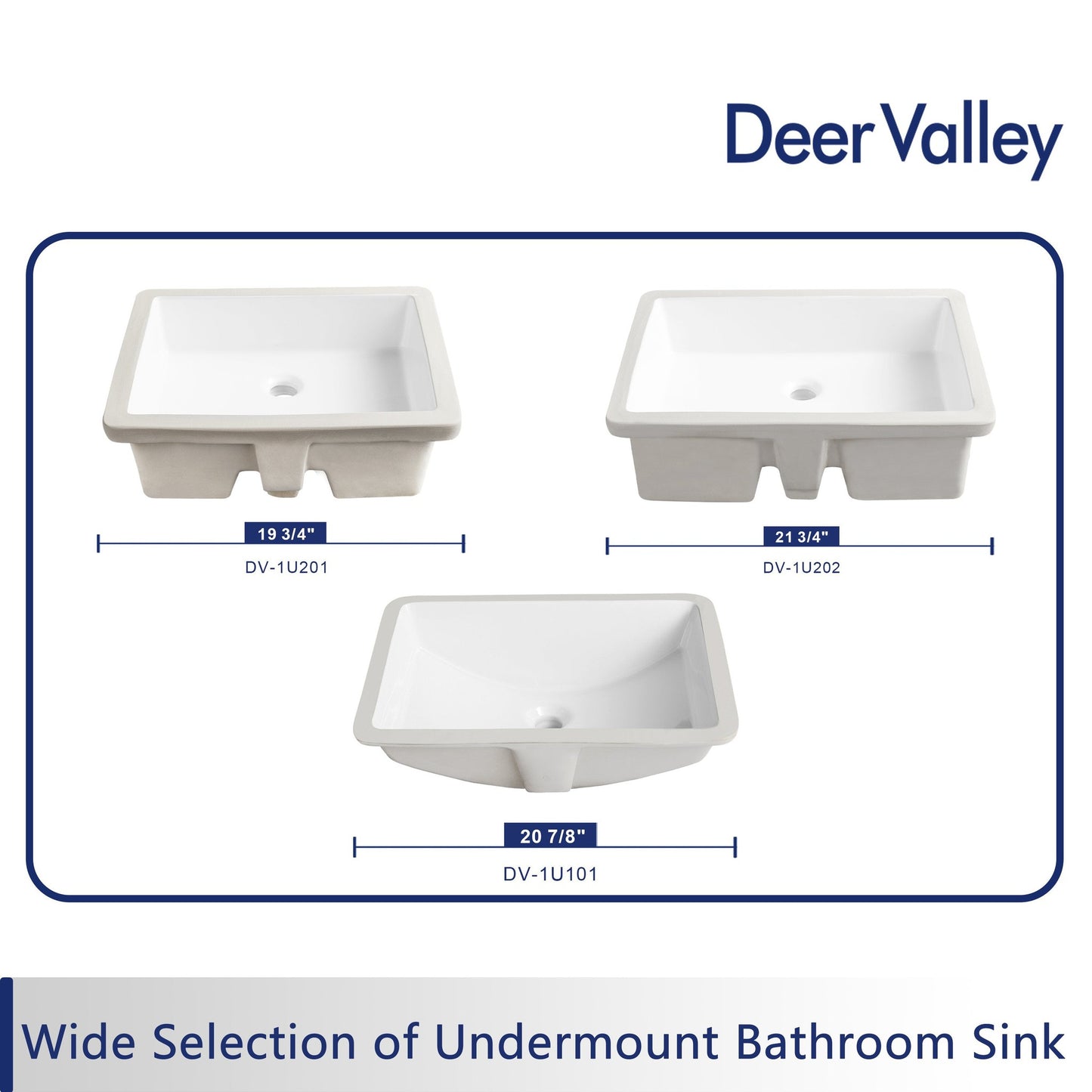 DeerValley Ally 21" x 15" Rectangular Beige Undermount Bathroom Sink With Overflow Hole